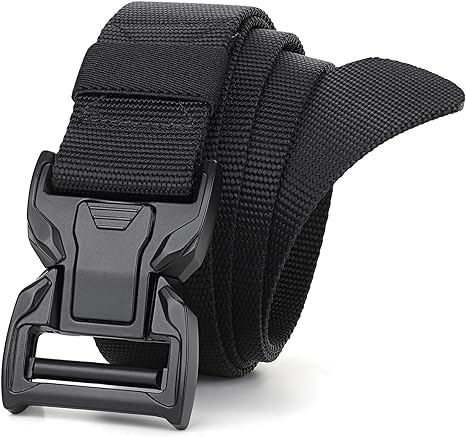 SANSTHS Quick Release Men Belt, Tactical Nylon Belt 1.5" Web Tactical Buckle Duty Work Belts for Men